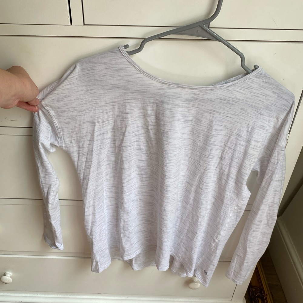 White Lululemon light long sleeve
